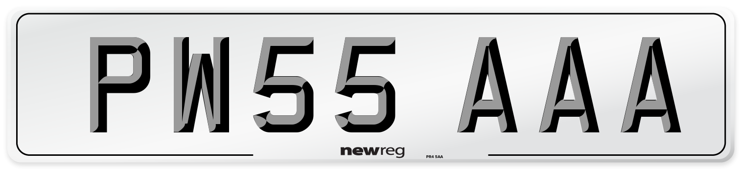 PW55 AAA Number Plate from New Reg